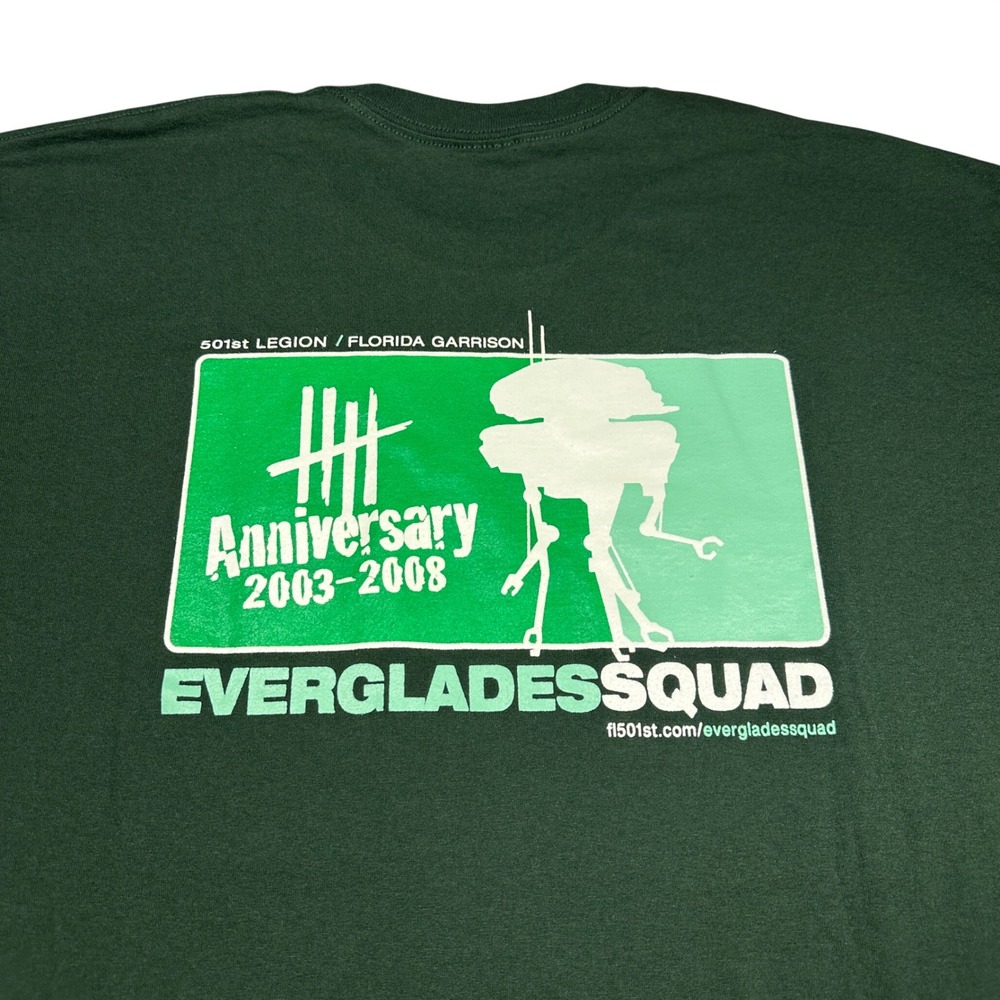 Star Wars 501st Legion FL Garrison Everglades Squad 5th Anniversary T-Shirt XL